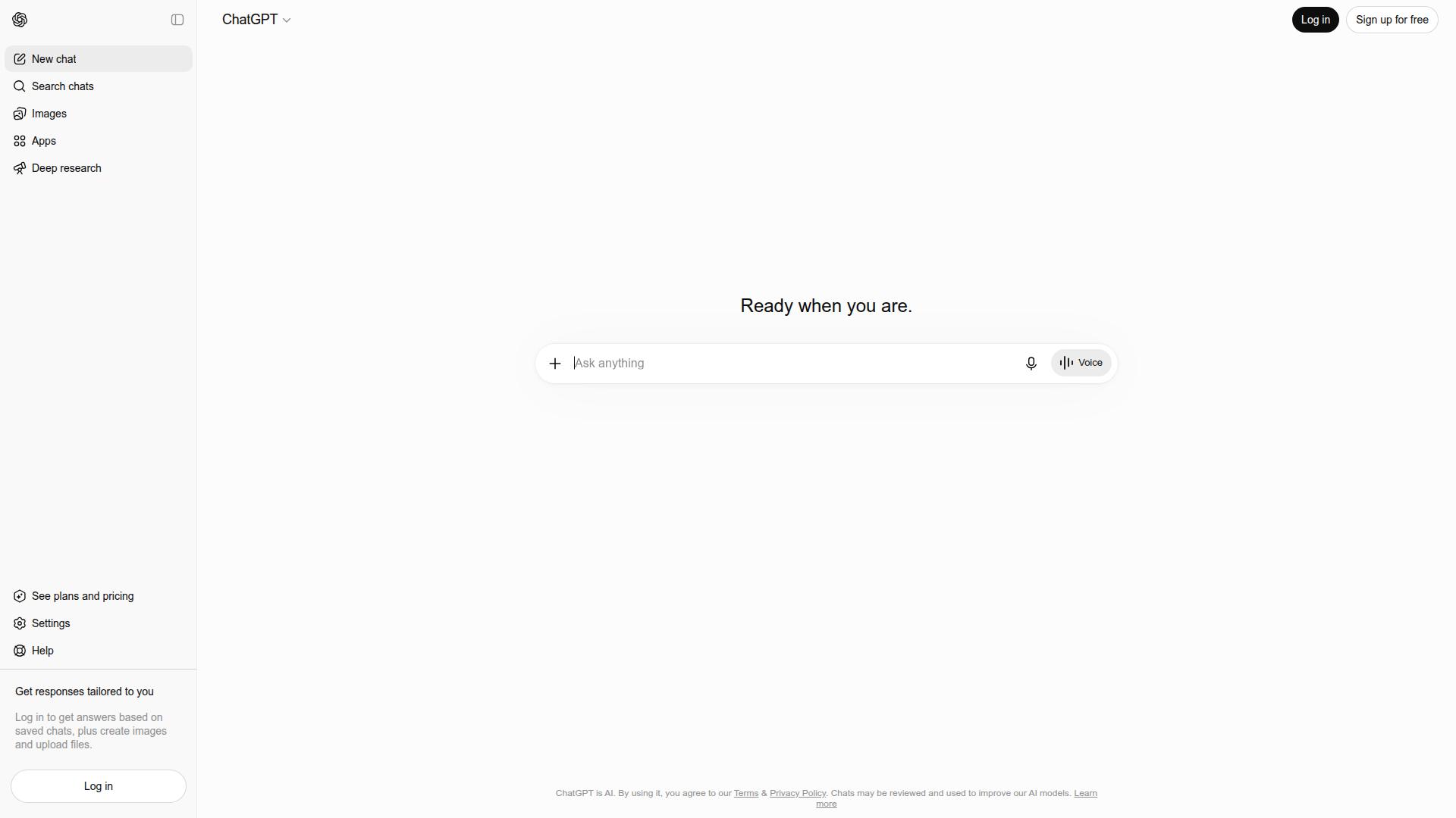 ChatGPT Plus website